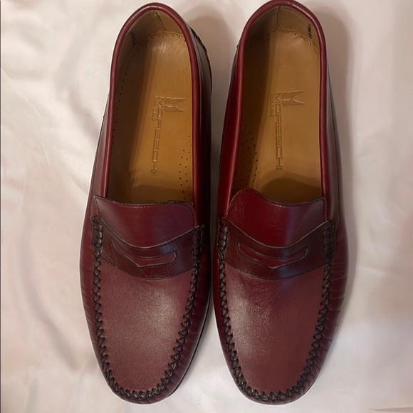 Moreschi Dark Red Leather Loafers Slip-On main image 5